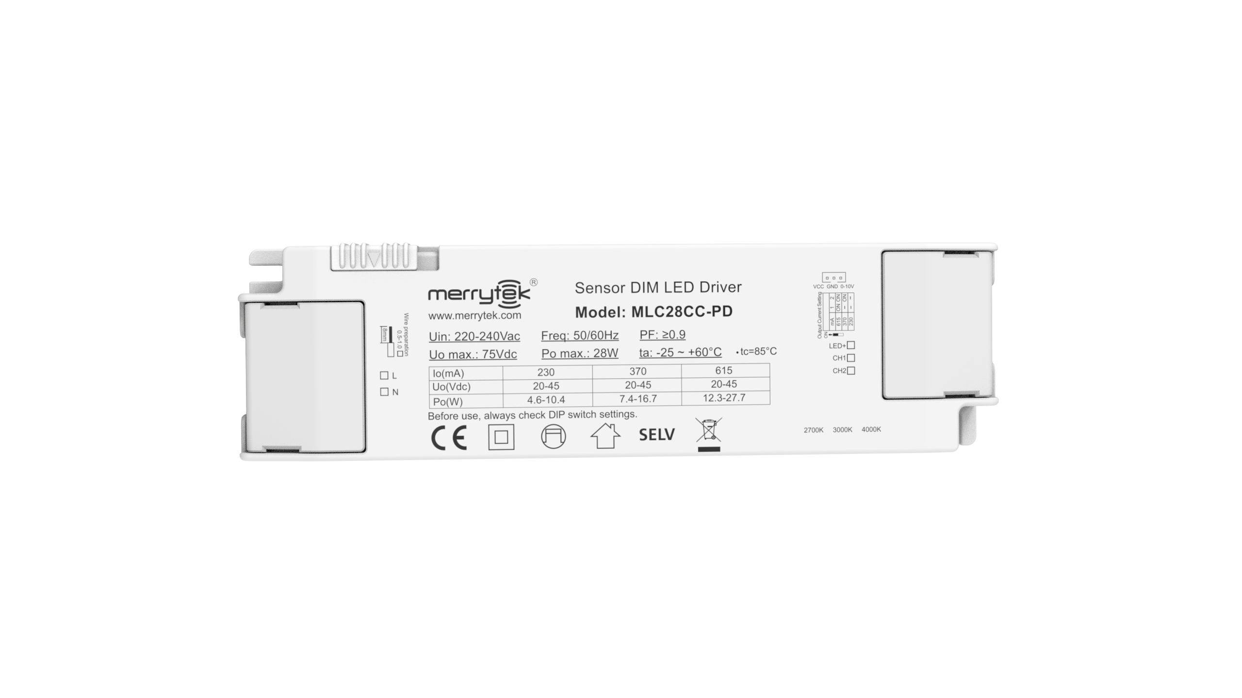 Max Led Driver Драйвер светодиодов 28 Вт (макс.) для датчиков, выходной ток 230 мА ...
